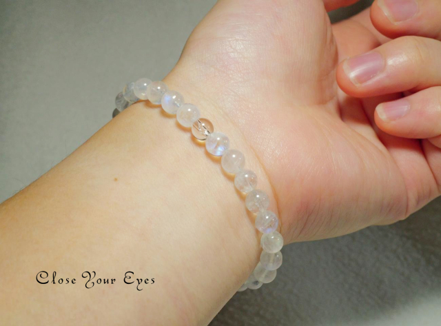 ６ｍｍエナジーブレス　ホワイトラブラドライト　０１　オンリーワンブレス