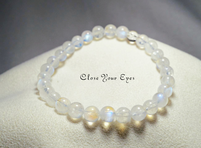 ６ｍｍエナジーブレス　ホワイトラブラドライト　０１　オンリーワンブレス