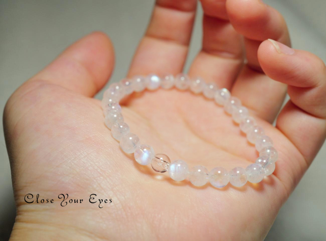 ６ｍｍエナジーブレス　ホワイトラブラドライト　０１　オンリーワンブレス