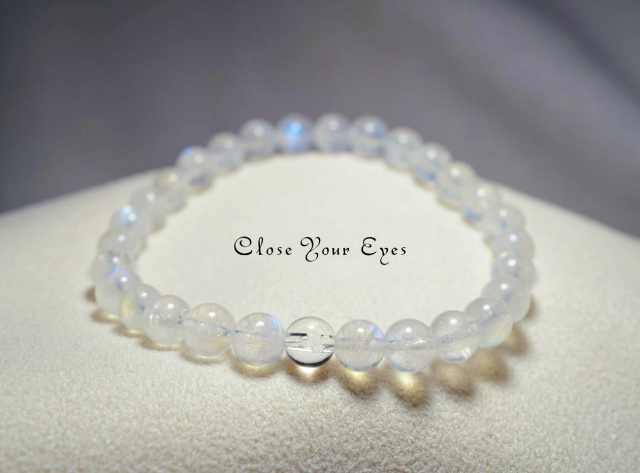 ６ｍｍエナジーブレス　ホワイトラブラドライト　０２　オンリーワンブレス