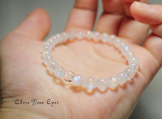 ６ｍｍエナジーブレス　ホワイトラブラドライト　０２　オンリーワンブレス