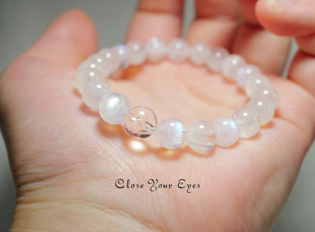 ８ｍｍエナジーブレス　ホワイトラブラドライト　０３　オンリーワンブレス