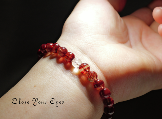 レアな石達　７ｍｍエナジーブレス　アンデシン