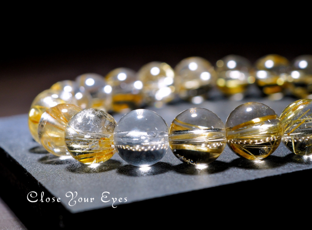 ８mmエナジーブレス　金のルチルクォーツ　レアな石達