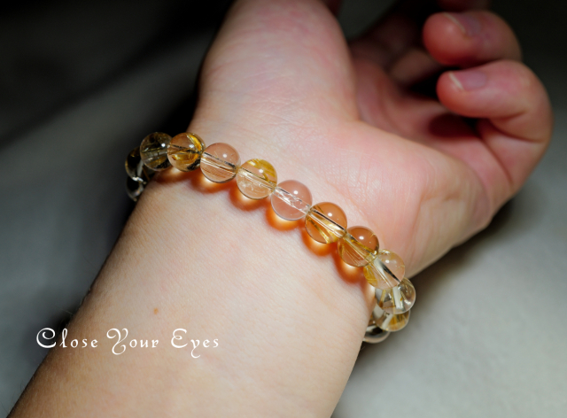 ８mmエナジーブレス　金のルチルクォーツ　レアな石達