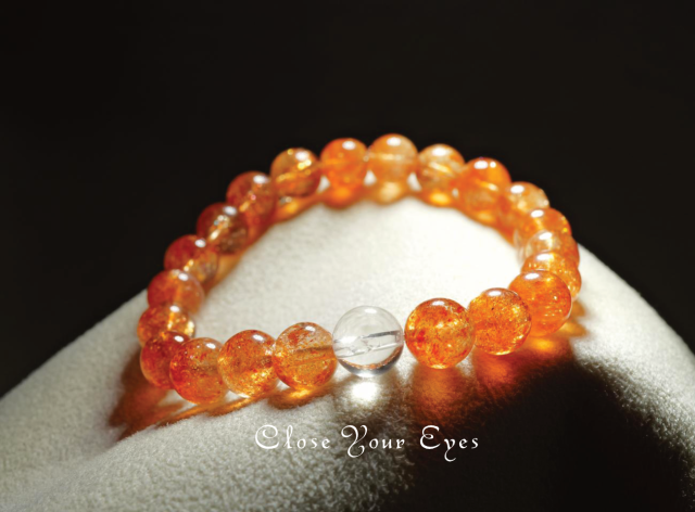 レアな石達　８ｍｍエナジーブレス　イリュージョンサンストーン