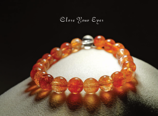 レアな石達　８ｍｍエナジーブレス　イリュージョンサンストーン