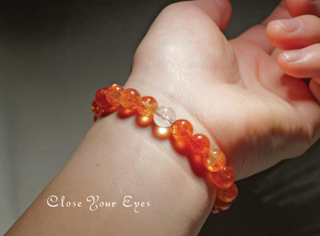 レアな石達　８ｍｍエナジーブレス　イリュージョンサンストーン