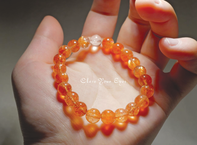 レアな石達　８ｍｍエナジーブレス　イリュージョンサンストーン