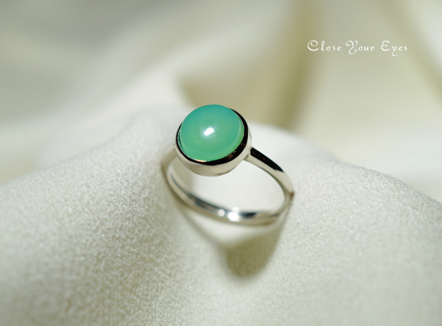 シルバーリング クリソプレーズ 03 オーストラリア産