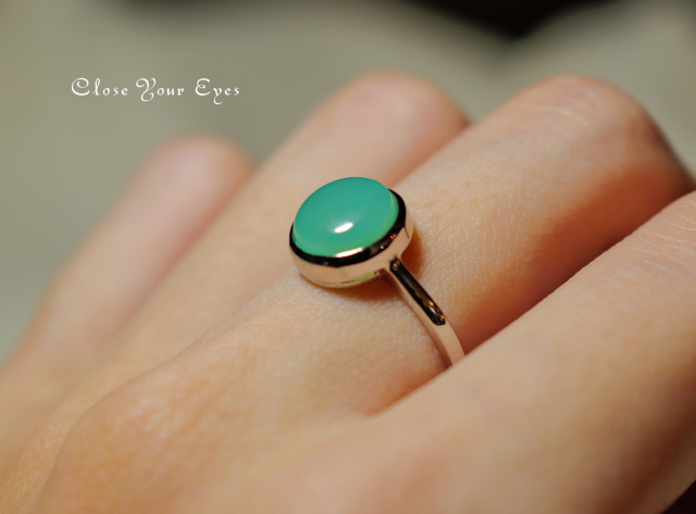 シルバーリング クリソプレーズ 03 オーストラリア産