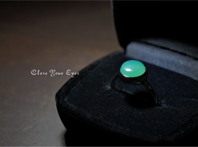 シルバーリング クリソプレーズ 03 オーストラリア産