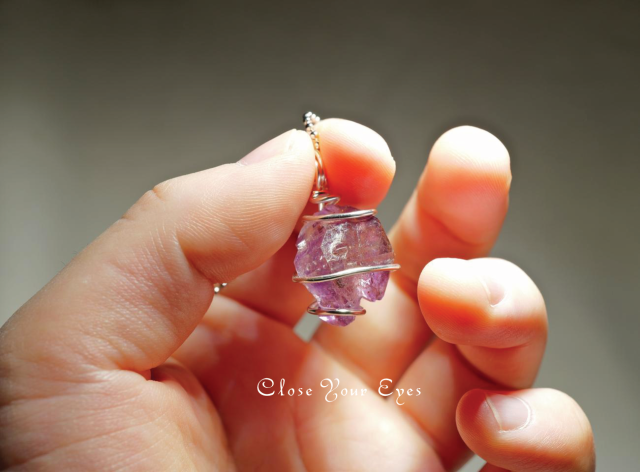 ワイヤーペンダント　００４　アメシストエレスチャル