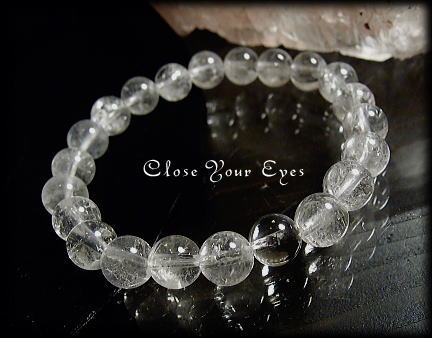 ハイパーエナジーブレスレット　ヒマラヤ産　アイスクリスタル　８ｍｍ