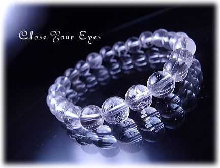 ハイパーエナジーブレス　ヒマラヤ　ガネーシュヒマール産水晶　８ｍｍ　画像１