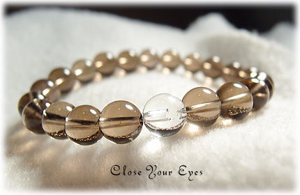 ハイパーエナジーブレスレット　ネパール・ガウリシャンカール産　ヒマラヤスモーキークォーツ　８ｍｍ