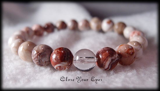 ハイパーエナジーブレスレット　メキシカンアゲート　８ｍｍ　画像１