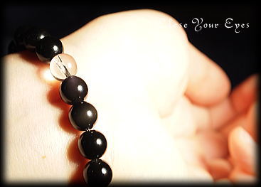 ハイパーエナジーブレス　レインボーオブシディアン　８ｍｍ　画像２