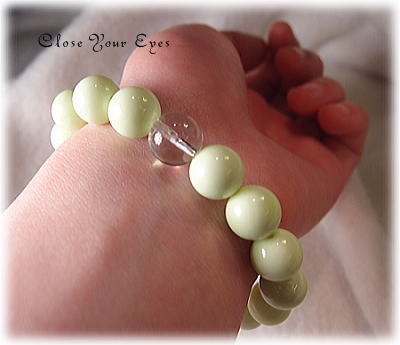 ハイパーエナジーブレスレット　レモンクリソプレーズ　１０ｍｍ