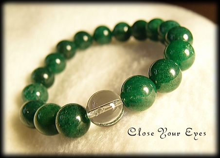 ハイパーエナジーブレスレット　リアル・グリーンアベンチュリン　１０ｍｍ