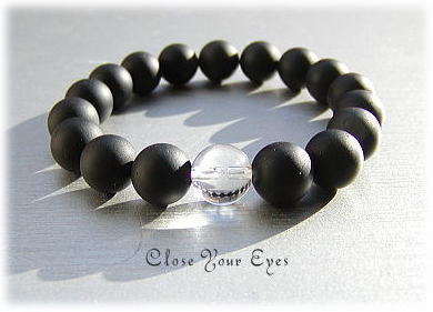 ハイパーエナジーブレス　テクタイト　１０ｍｍ（つや消し）　画像１