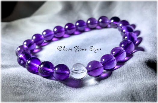 オンリーワンブレス　８ｍｍハイパーエナジーブレス　アメシストＨＱ　Ｂ