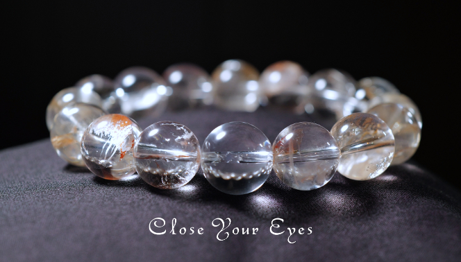 １２ｍｍエナジーブレス　 オーロラハートクォーツ　０１　オンリーワンブレス