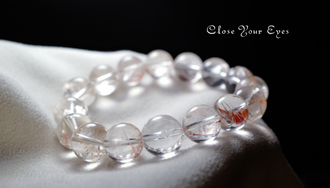 １２ｍｍエナジーブレス　 オーロラハートクォーツ　０１　オンリーワンブレス