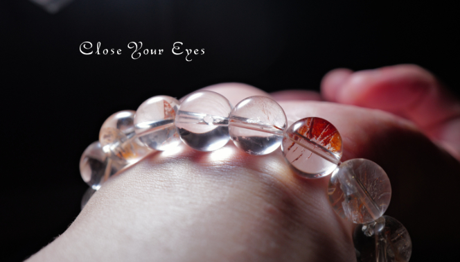 １２ｍｍエナジーブレス　 オーロラハートクォーツ　０１　オンリーワンブレス