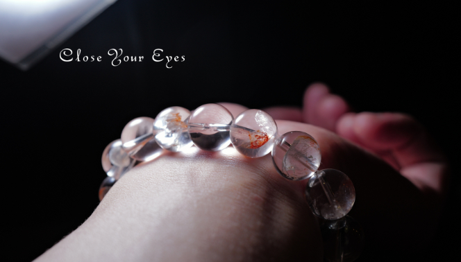 １２ｍｍエナジーブレス　 オーロラハートクォーツ　０２　オンリーワンブレス