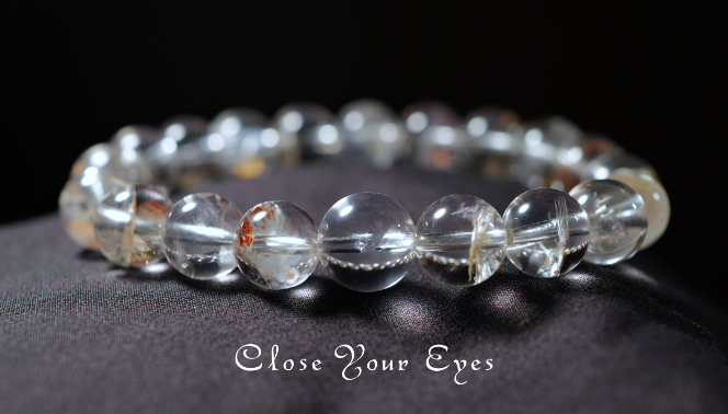 9.5ｍｍエナジーブレス　 オーロラハートクォーツ　０１　オンリーワンブレス