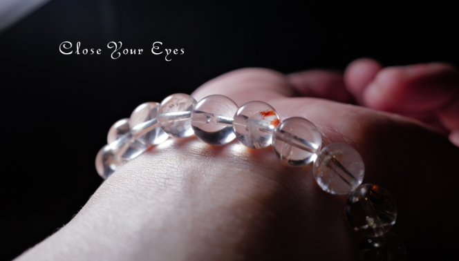 9.5ｍｍエナジーブレス　 オーロラハートクォーツ　０１　オンリーワンブレス