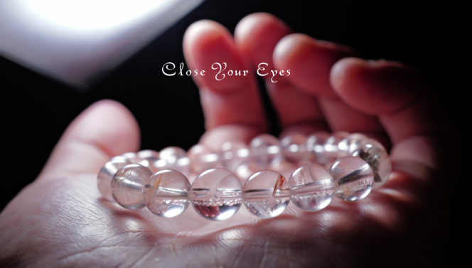 9.5ｍｍエナジーブレス　 オーロラハートクォーツ　０１　オンリーワンブレス