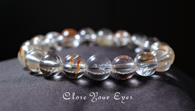 9.5ｍｍエナジーブレス　 オーロラハートクォーツ　０２　オンリーワンブレス