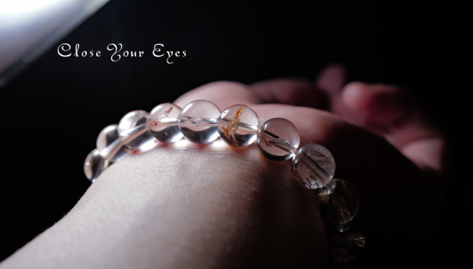 9.5ｍｍエナジーブレス　 オーロラハートクォーツ　０２　オンリーワンブレス