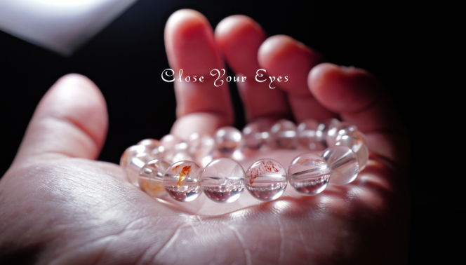 9.5ｍｍエナジーブレス　 オーロラハートクォーツ　０２　オンリーワンブレス