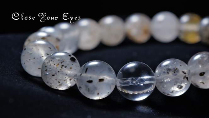 １０ｍｍエナジーブレス　ドットマイカクォーツ　０１　オンリーワンブレス