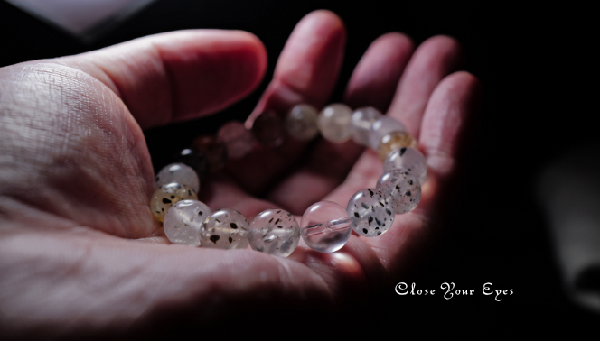 １０ｍｍエナジーブレス　 ドットマイカクォーツ　０１　オンリーワンブレス