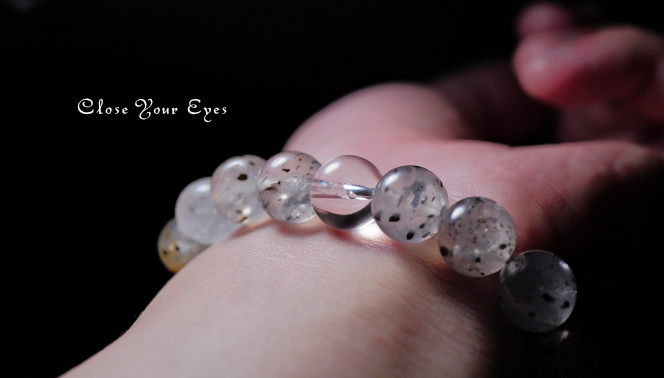 １０ｍｍエナジーブレス　 ドットマイカクォーツ　０１　オンリーワンブレス