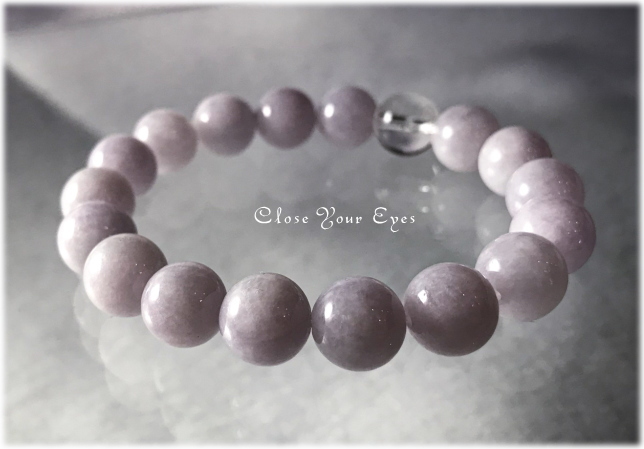 オンリーワンブレス　１０ｍｍハイパーエナジーブレス　 ラベンダー翡翠