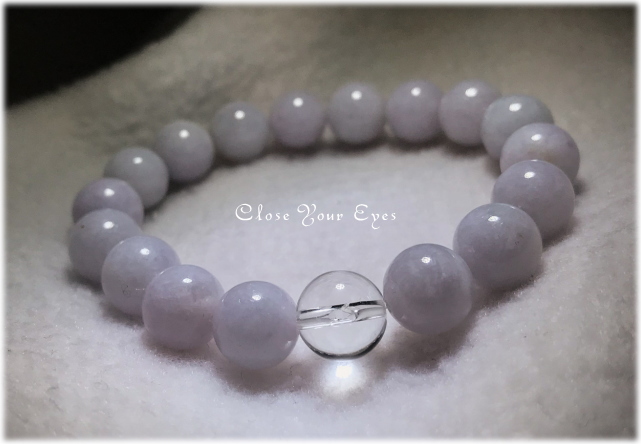 オンリーワンブレス　１０ｍｍハイパーエナジーブレス　 ラベンダー翡翠