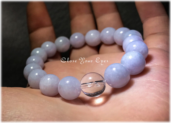 オンリーワンブレス　１０ｍｍハイパーエナジーブレス　 ラベンダー翡翠