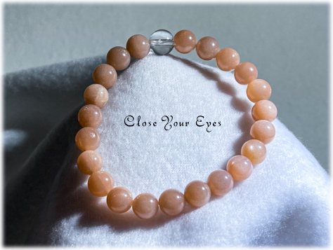 ８ｍｍエナジーブレス　オレンジムーンストーン　０１　オンリーワンブレス