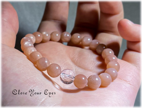 ８ｍｍエナジーブレス　オレンジムーンストーン　０１　オンリーワンブレス