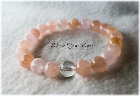 オンリーワンブレス　ハイパーエナジーブレスレット　モルガナイト　８ｍｍ