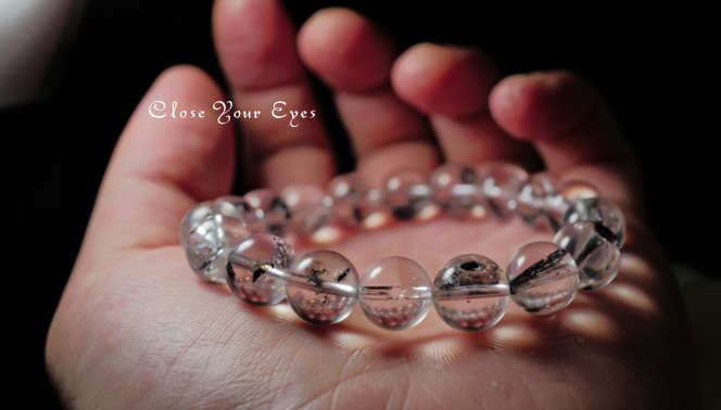 10.5ｍｍエナジーブレス　 チベタンブラック・クリア　オンリーワンブレス