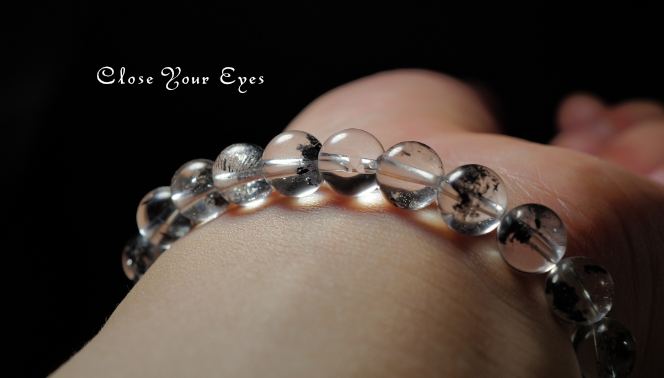 8mmエナジーブレス チベタンブラック・クリア オンリーワンブレス