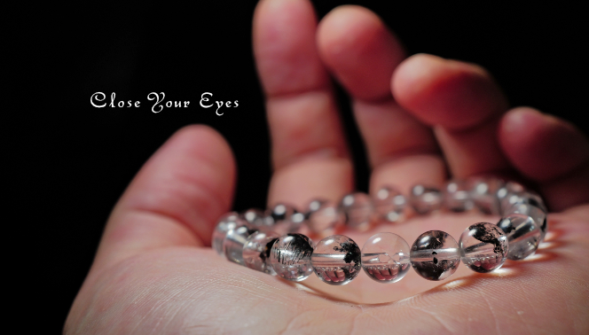 8mmエナジーブレス チベタンブラック・クリア オンリーワンブレス