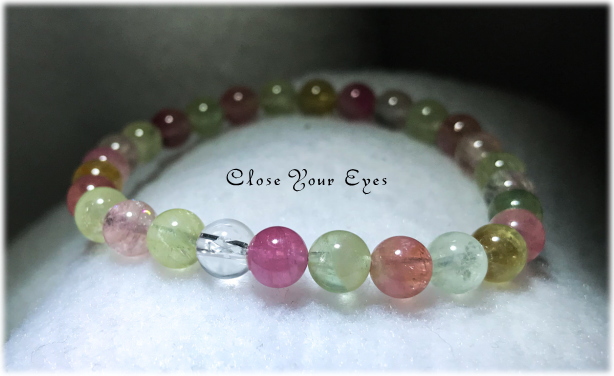 オンリーワンブレス　６ｍｍエナジーブレス　マルチトルマリン　ライト