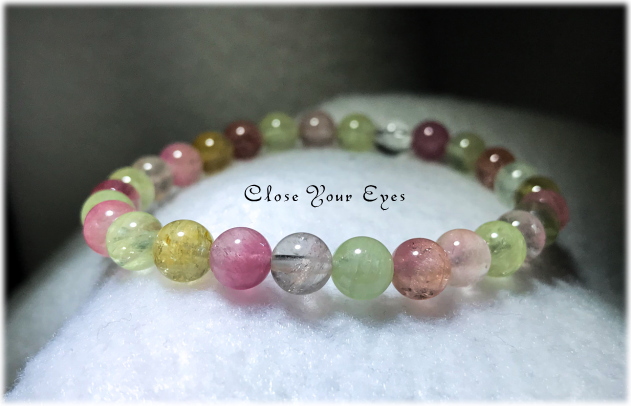 オンリーワンブレス　６ｍｍエナジーブレス　マルチトルマリン　ライト